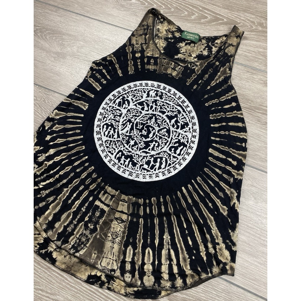 Kathmandu Women's Sleeveless Bohemian Mandala Design Top Tie Dye M/L